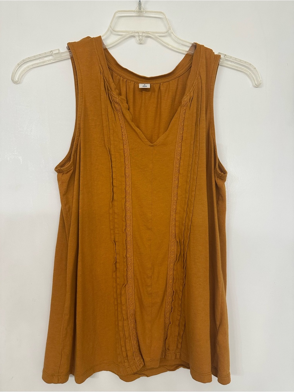 Old Navy Mustard Tank Top with Lace-Trim Detail
